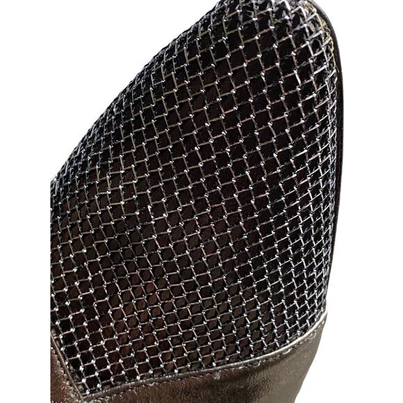 Quiet Lux Vintage VERSANI Womens 11 Gold Pointed Toe Kitten Coquette 80s Heels - Picture 9 of 13